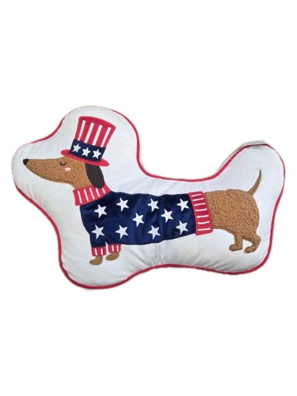New 4th Of July Dachshund Weiner Dog Patriotic Decorative Pillow 12"x18" - Picture 4 of 4